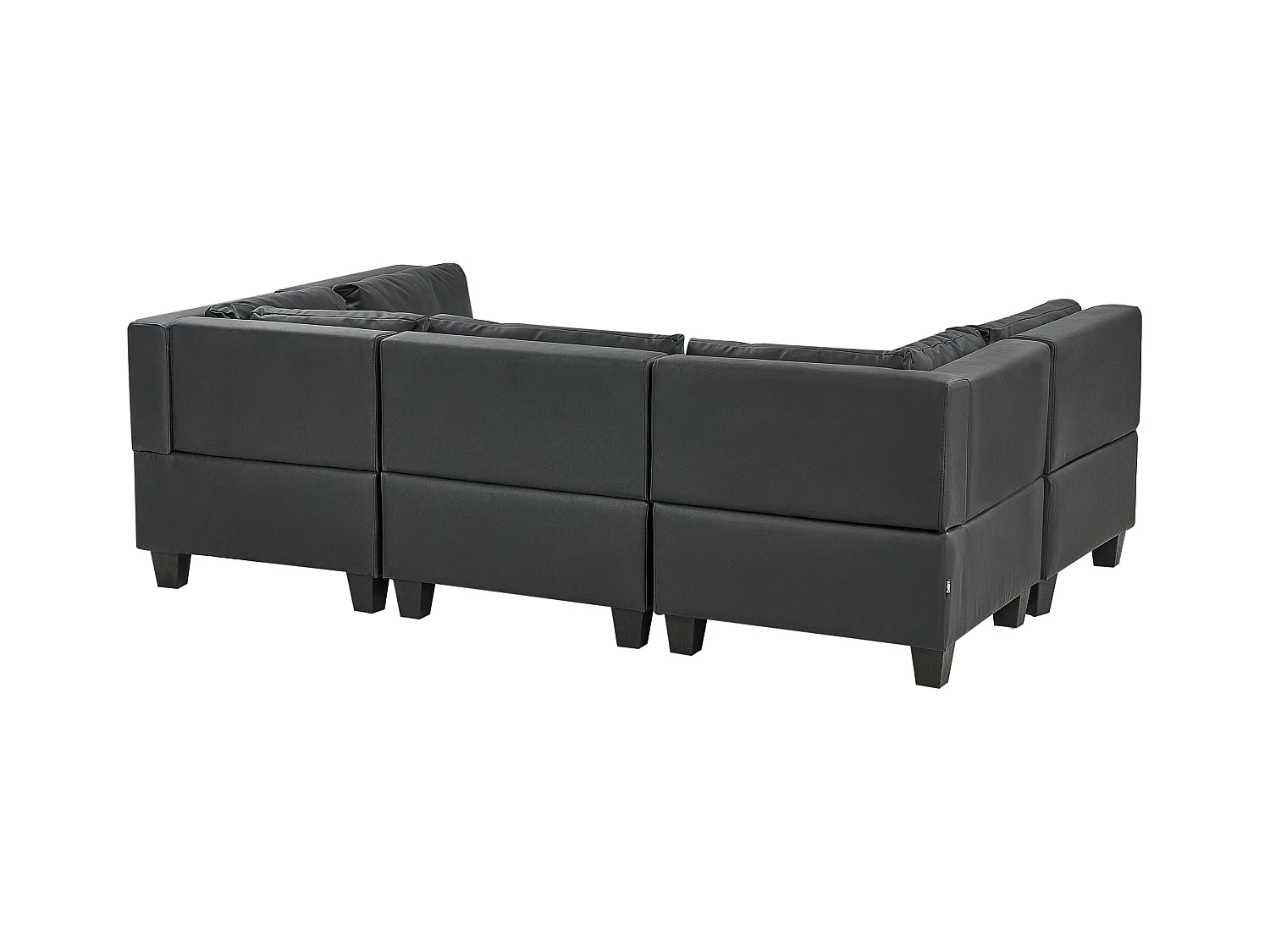 Canapé modulable en forme de U 5 places UNSTAD Cuir PU Noir