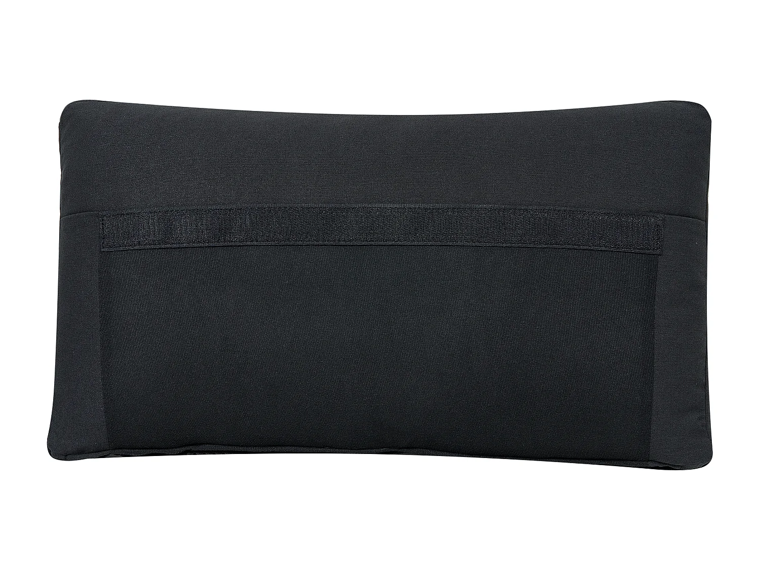 Canapé d'angle modulable 5 places UNSTAD Tissu Noir avec ottoman Côté gauche