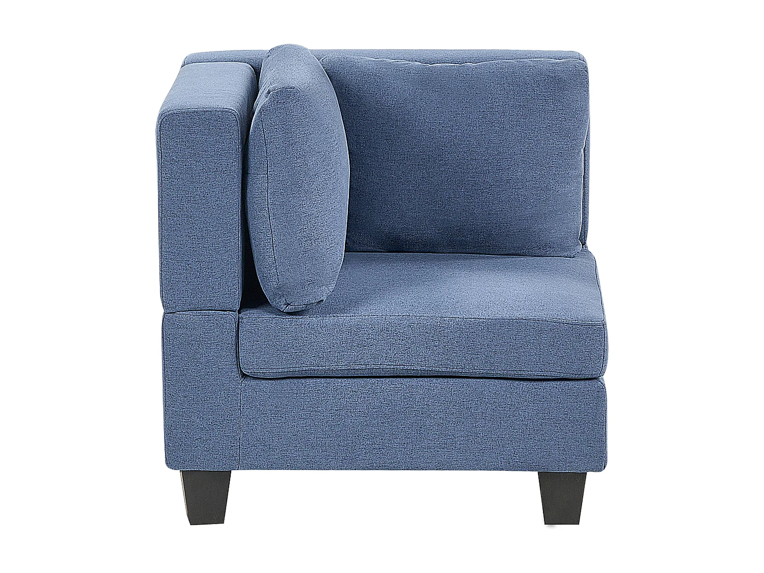 Canapé d'angle modulable UNSTAD Tissu Bleu 5 places Côté gauche