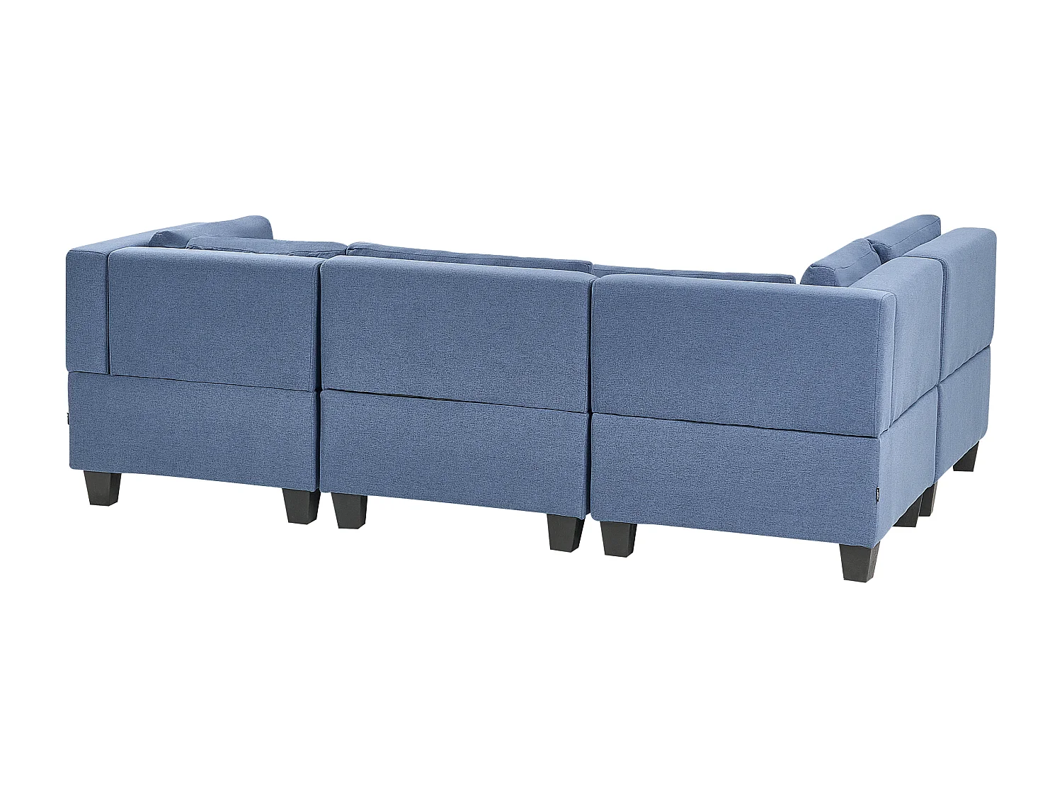 Canapé d'angle modulable 4 places UNSTAD Tissu Bleu Côté droit