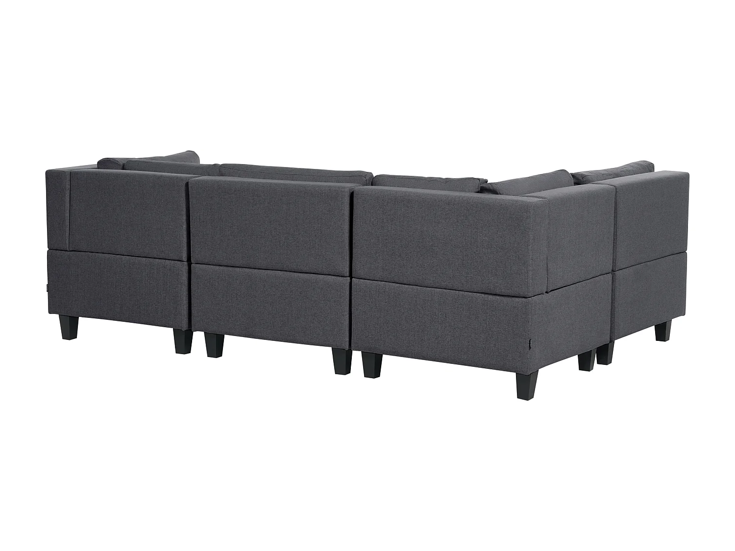 Modul Ecksofa UNSTAD Stoff Dunkelgrau 4-Sitzer rechtsseitig