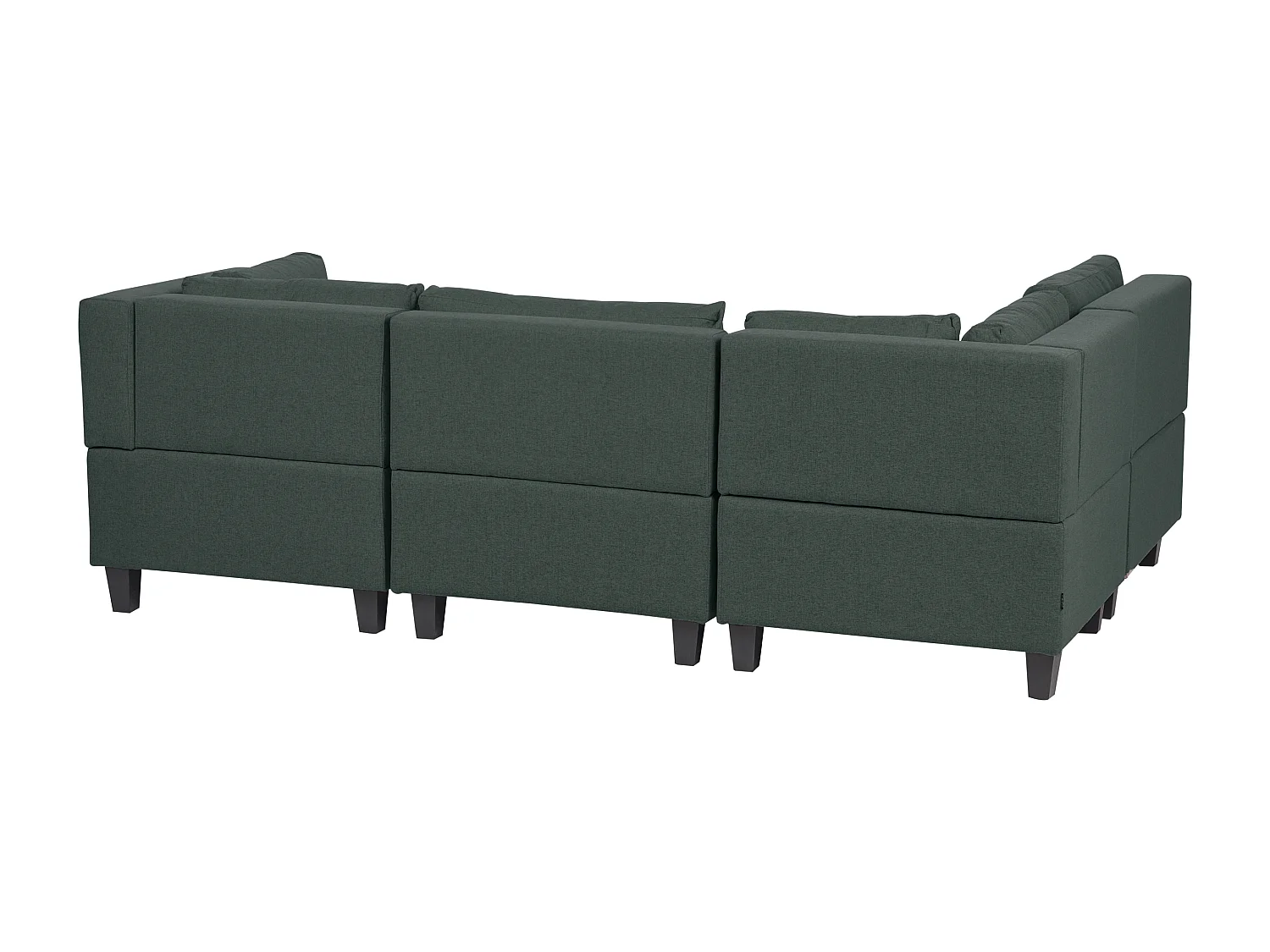 Canapé d'angle modulable UNSTAD Tissu Vert foncé 4 places Côté droit