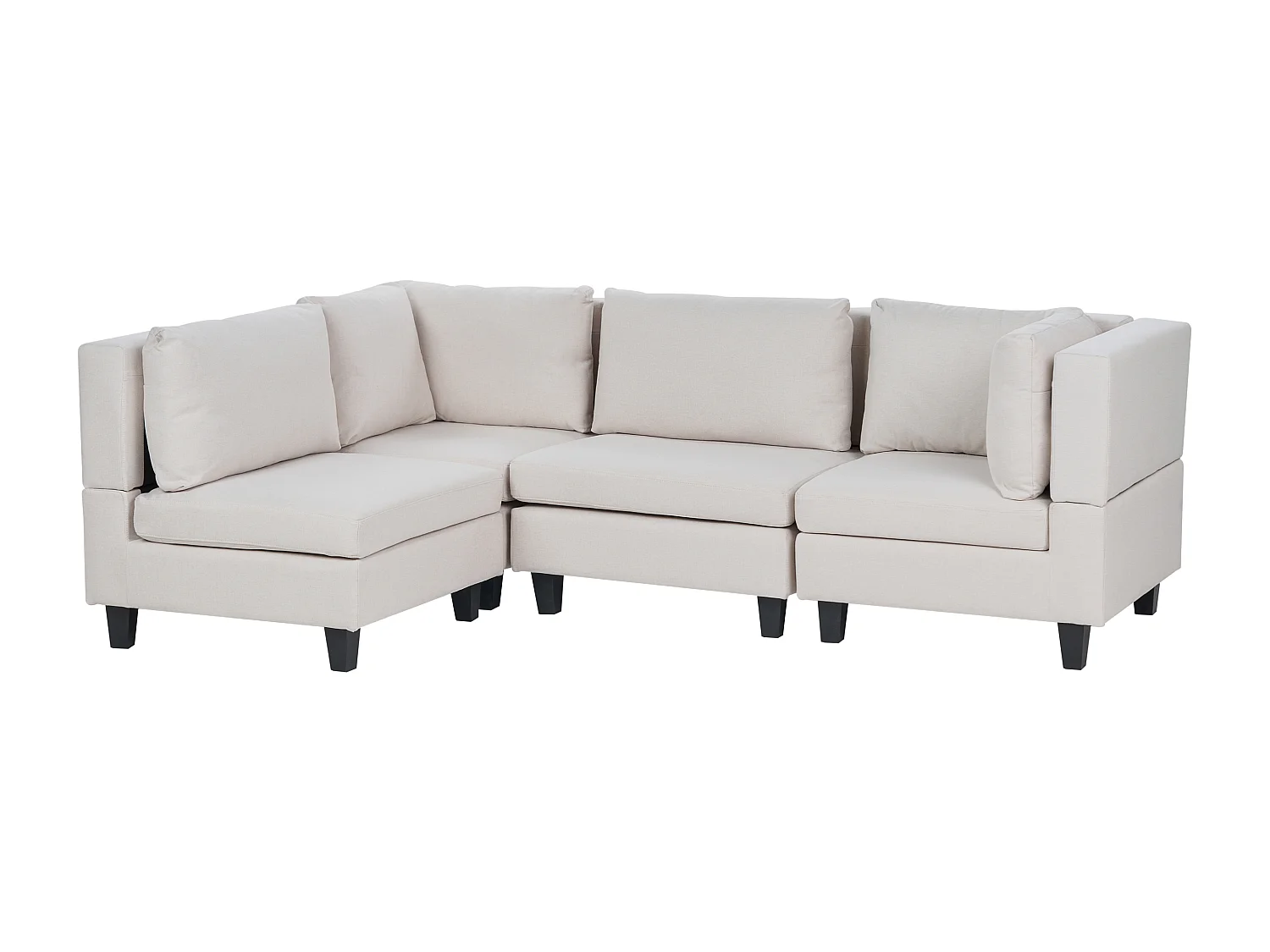 Canapé d'angle modulable UNSTAD Tissu Beige clair 4 places Côté droit