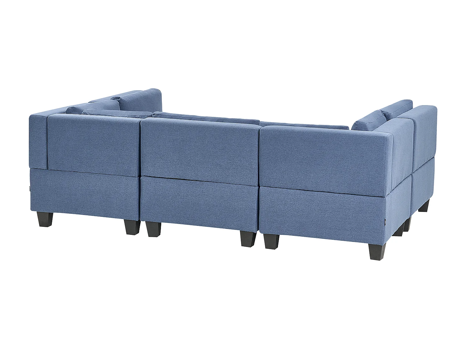Canapé modulable en forme de U 5 places UNSTAD Tissu Bleu