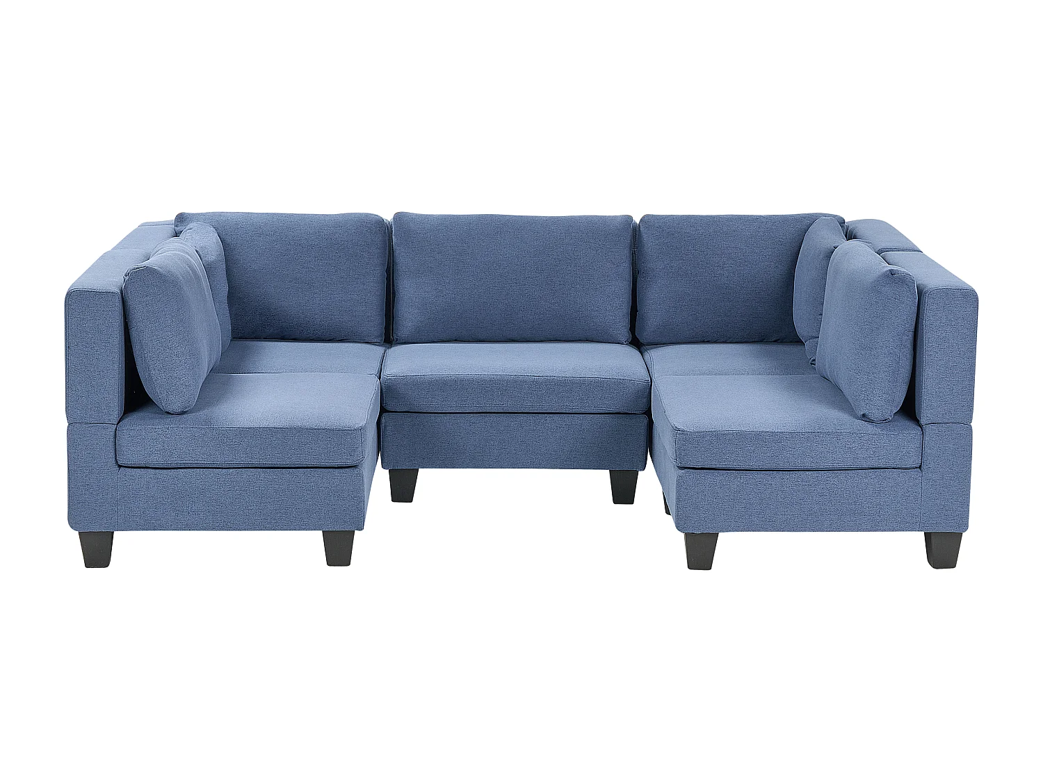 Canapé modulable en forme de U 5 places UNSTAD Tissu Bleu