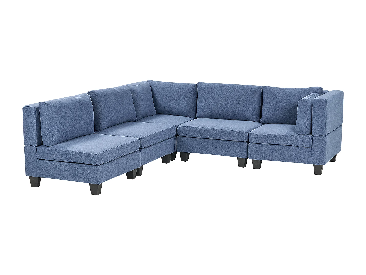 Modulaire hoekbank UNSTAD Stof Blauw 5-zitter Rechterzijde