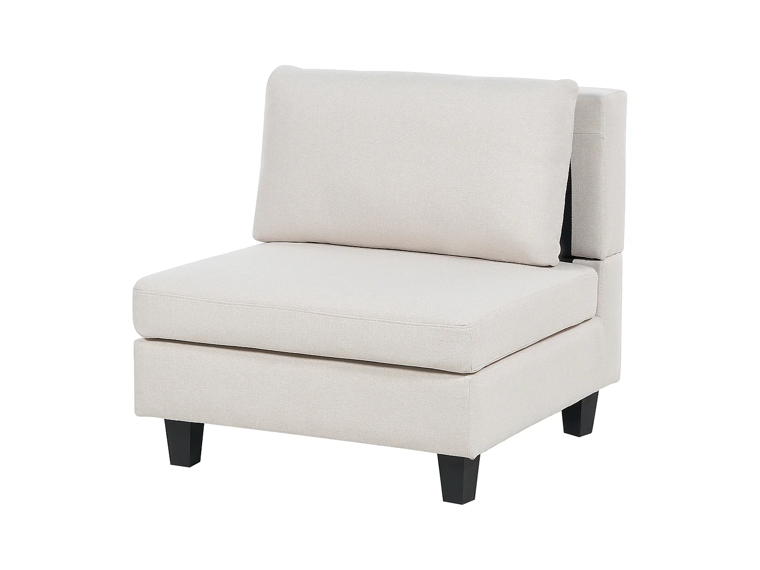 Canapé d'angle modulable 5 places UNSTAD Tissu Beige clair Côté droit