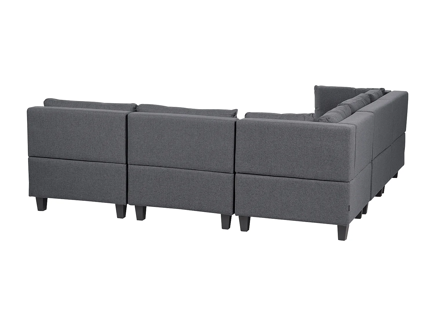 Canapé d'angle modulable UNSTAD Tissu Gris foncé 5 places Côté droit