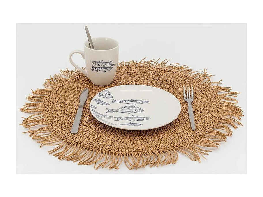 Vaisselle en porcelaine blanche Banc de Poissons Mug