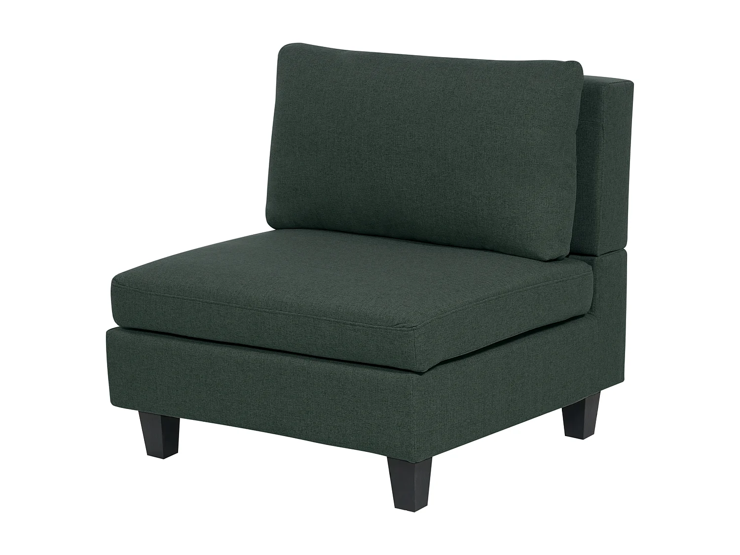 Canapé d'angle modulable 5 places UNSTAD Tissu Vert foncé Côté droit