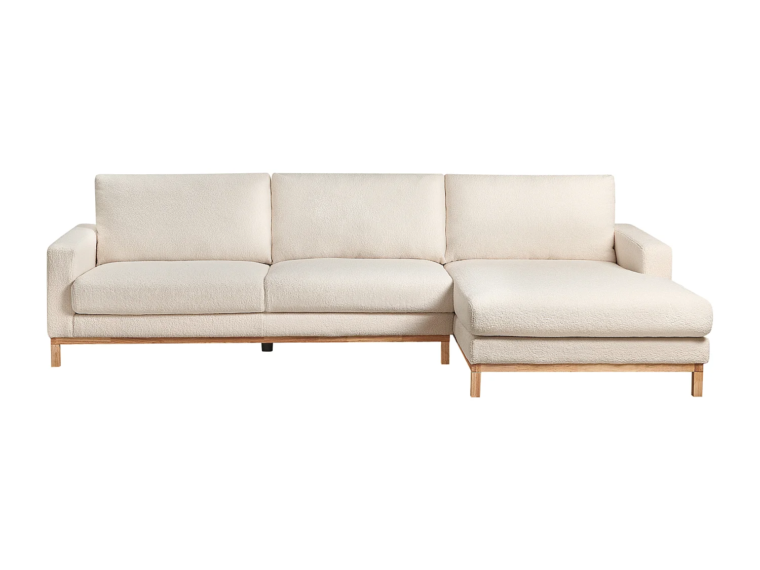 Linksseitiges Ecksofa SIGGARD Weiß Bouclé Linksseitig