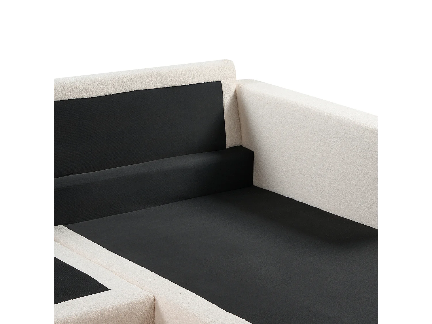 Linksseitiges Ecksofa SIGGARD Weiß Bouclé Linksseitig