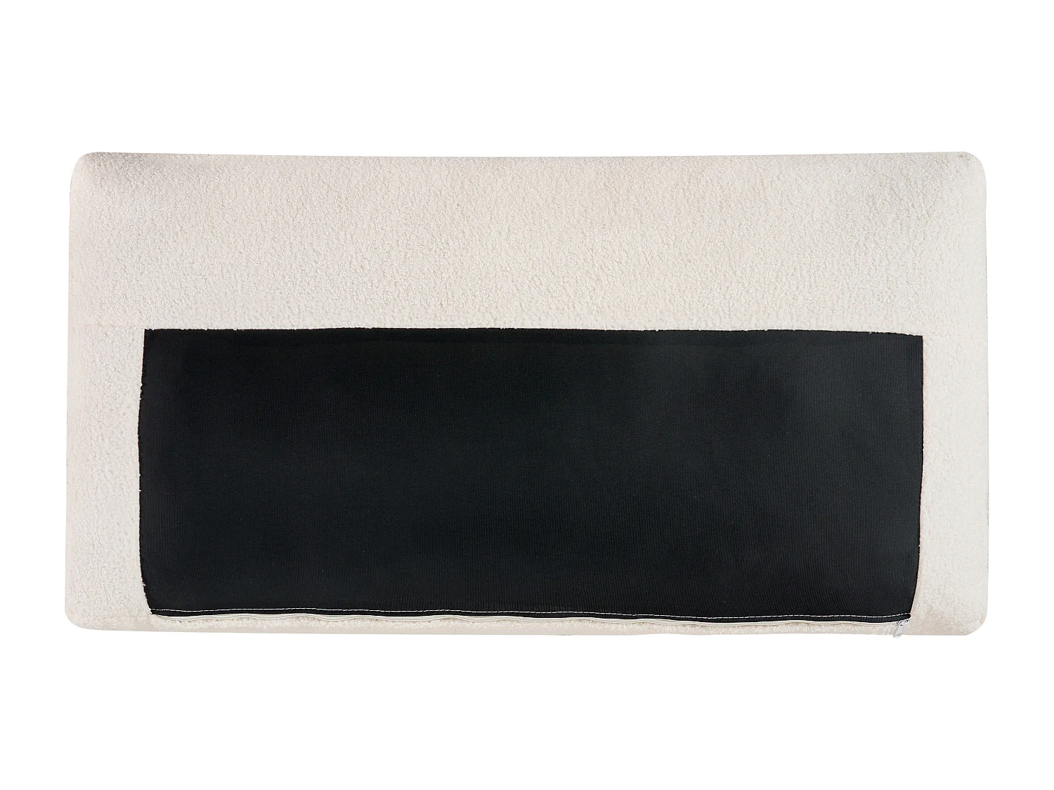 Sofá esquinero SIGGARD Bouclé Blanco 4 plazas Derecha