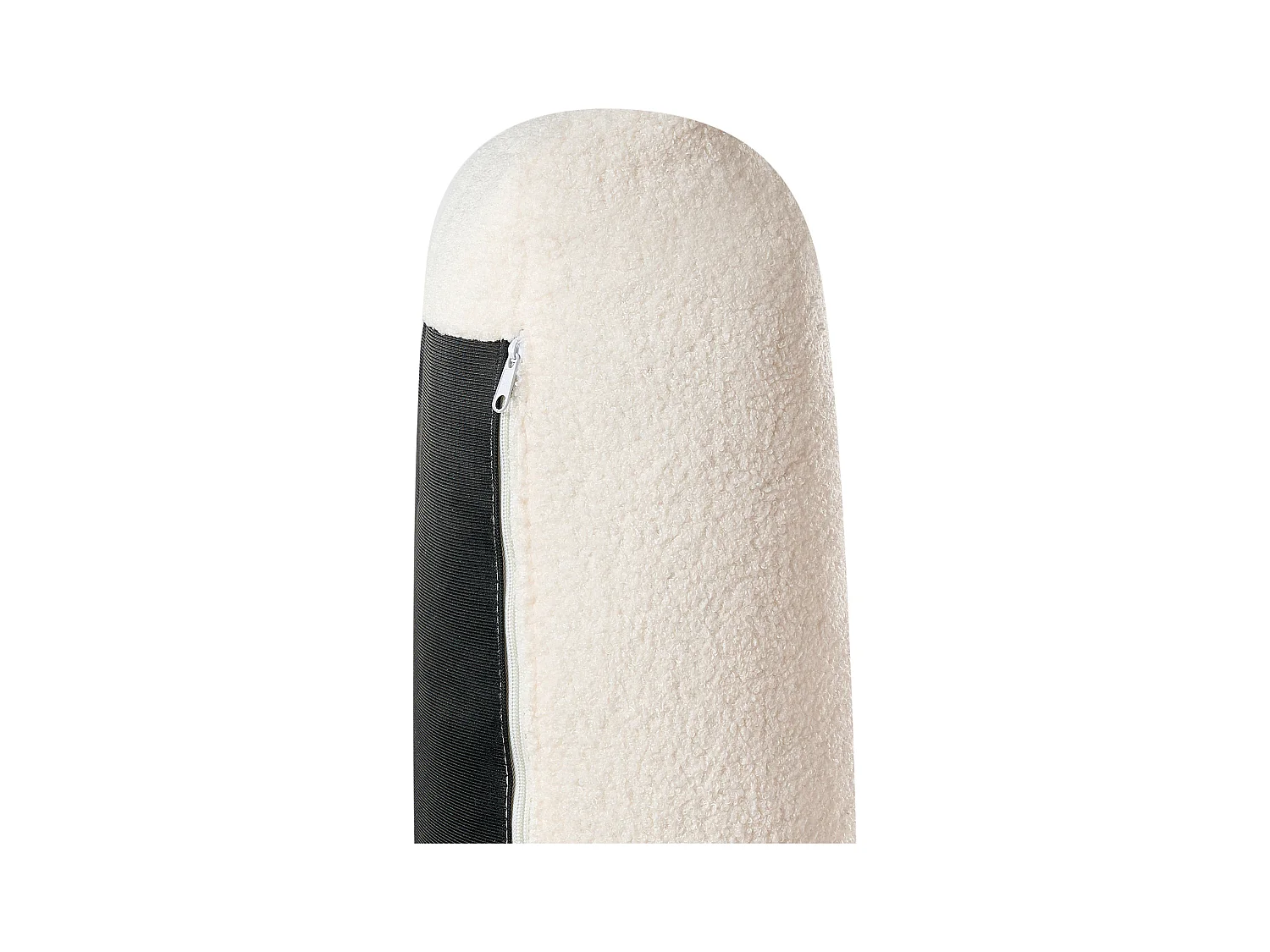 Sofá esquinero SIGGARD Bouclé Blanco 4 plazas Derecha