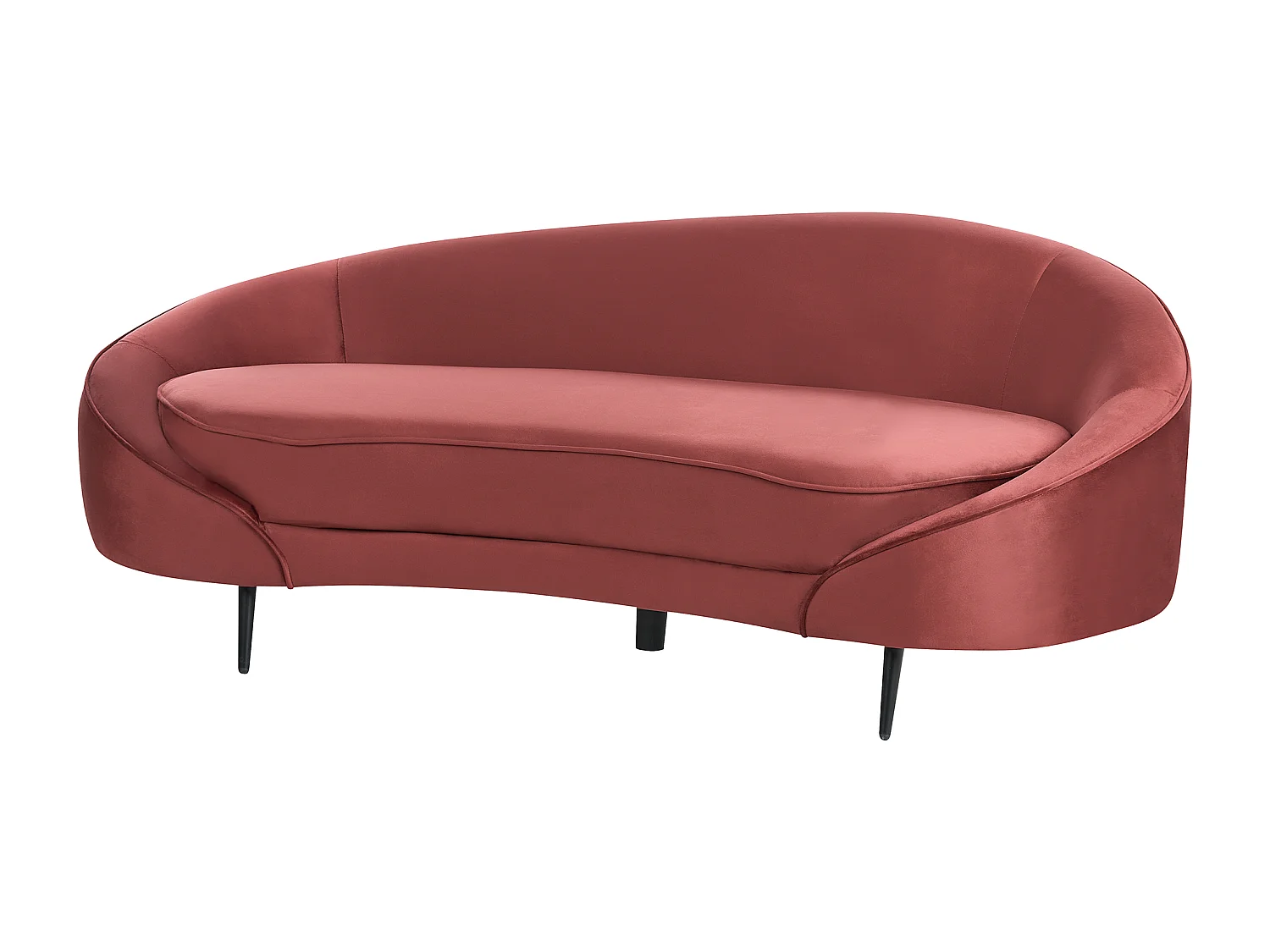 Bank SAVAR Fluweel Rood 3-zitter