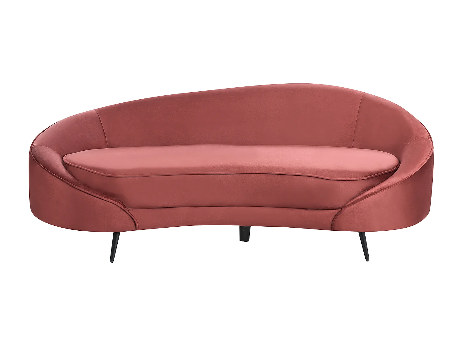 Bank SAVAR Fluweel Rood 3-zitter