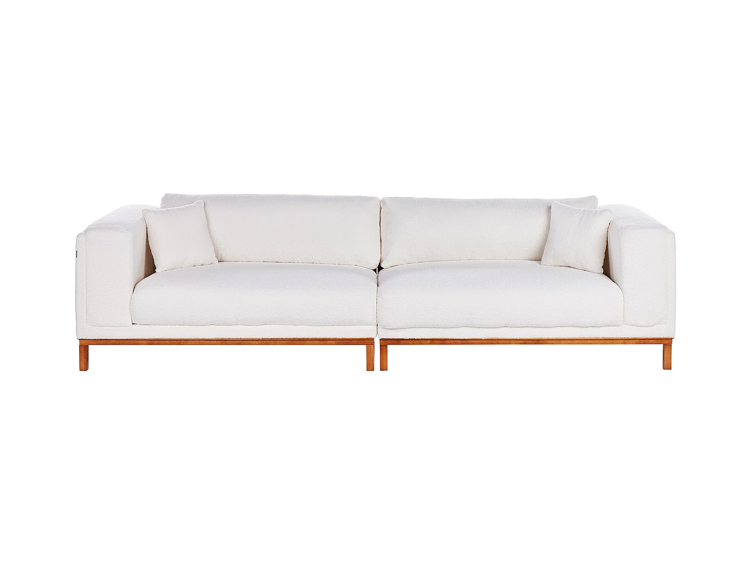 Canapé 4 places VENG Bouclé Blanc cassé