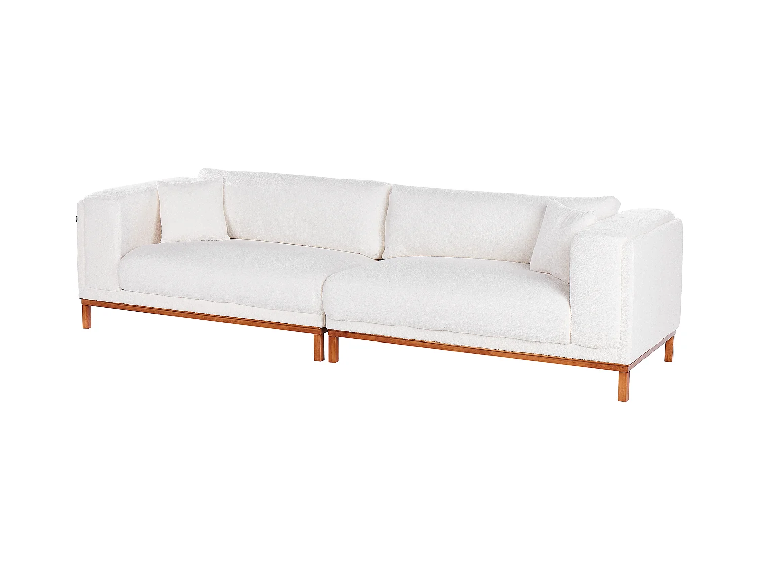 Canapé 4 places VENG Bouclé Blanc cassé