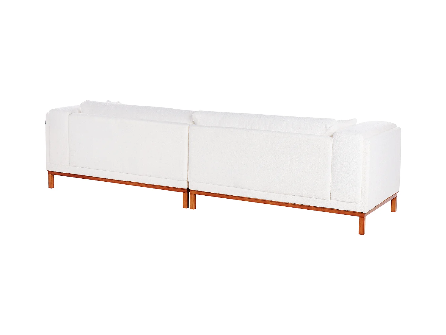 Canapé 4 places VENG Bouclé Blanc cassé