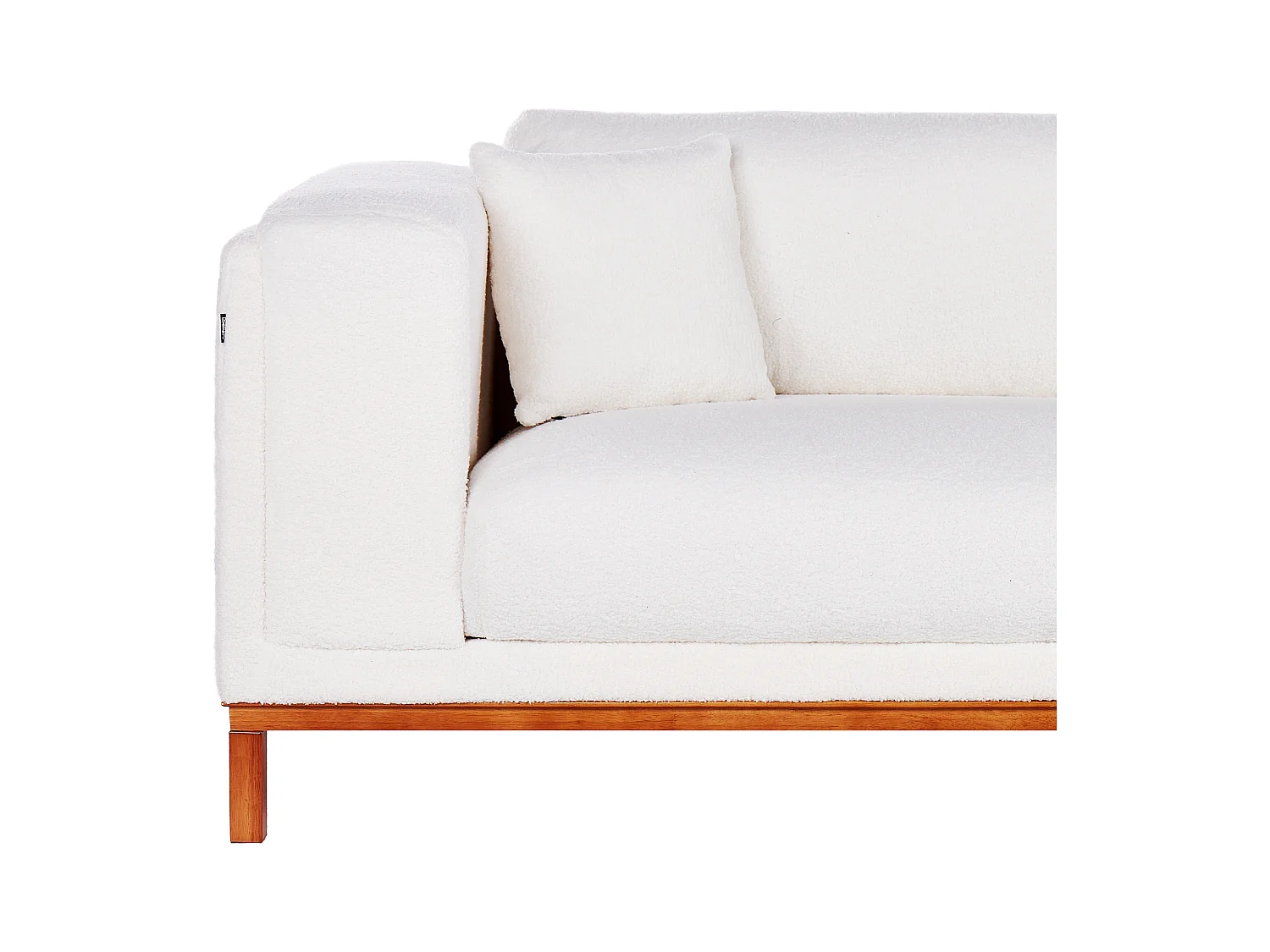 Canapé 4 places VENG Bouclé Blanc cassé