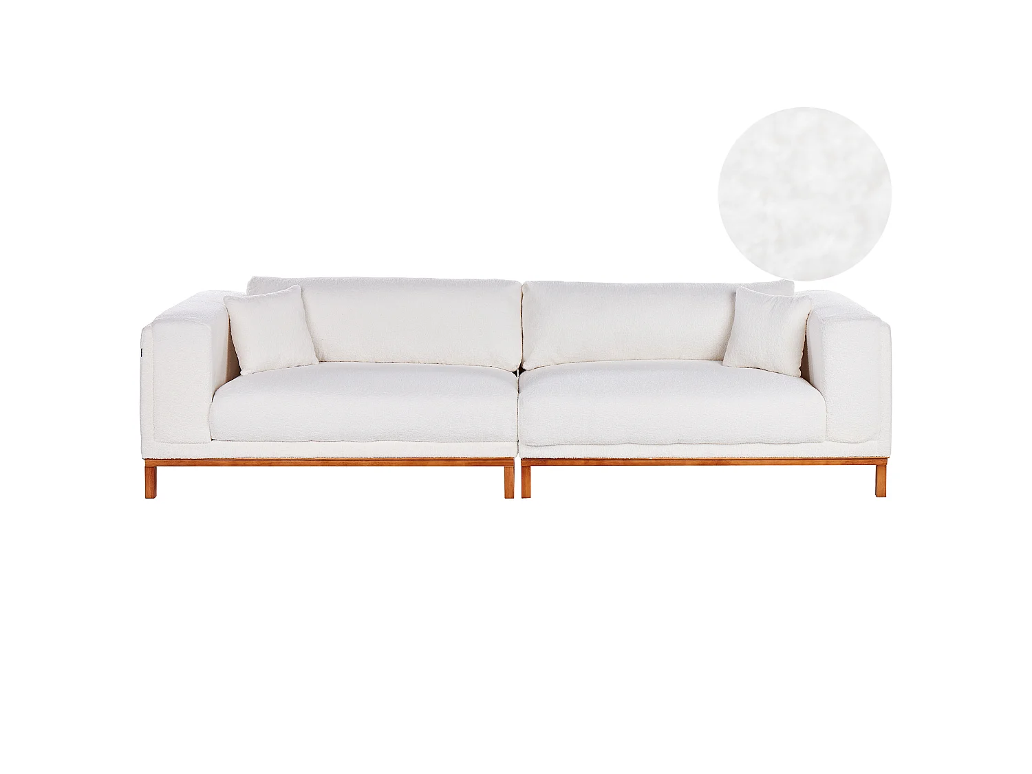 Sofa VENG Bouclé Cremeweiss 4-Sitzer
