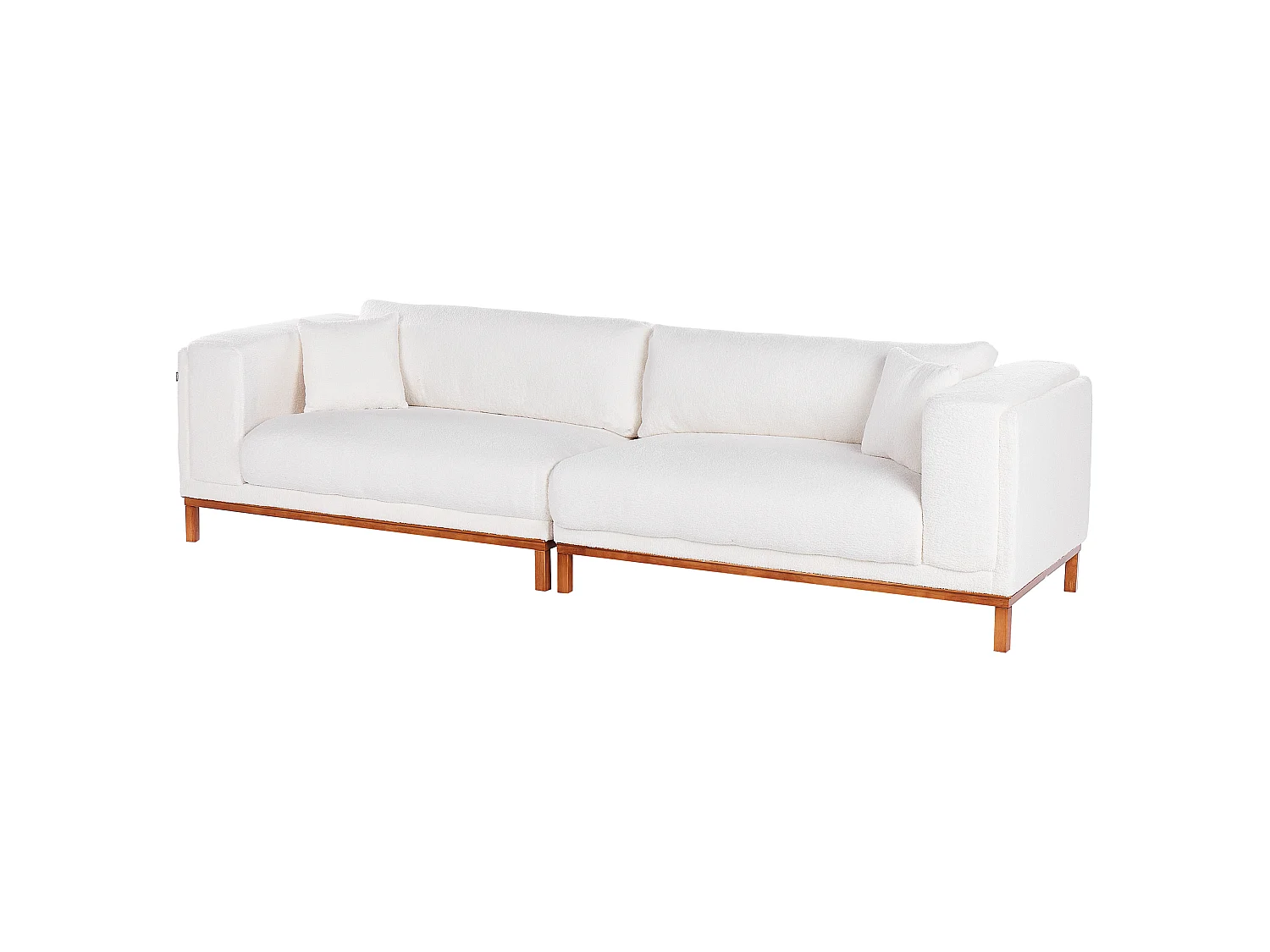 Sofa VENG Bouclé Cremeweiss 4-Sitzer
