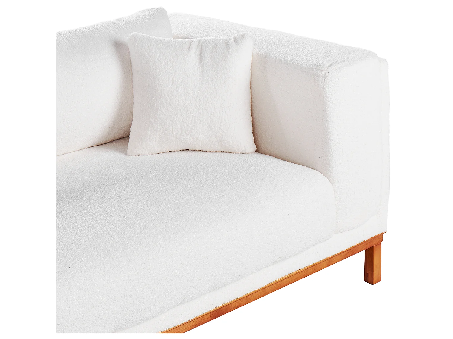 Sofa VENG Bouclé Cremeweiss 4-Sitzer