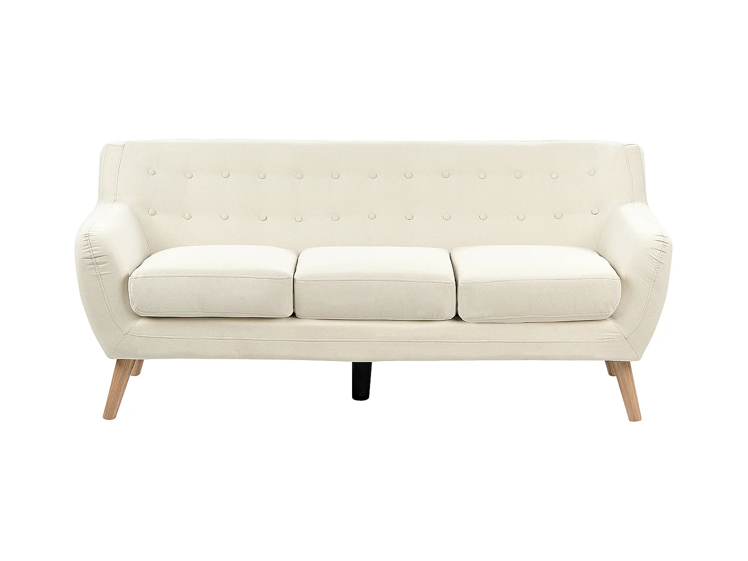Canapé 3 places MOTALA Tissu Beige clair