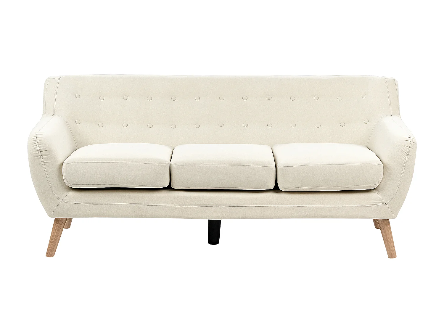 Canapé MOTALA Tissu Beige clair 3 places