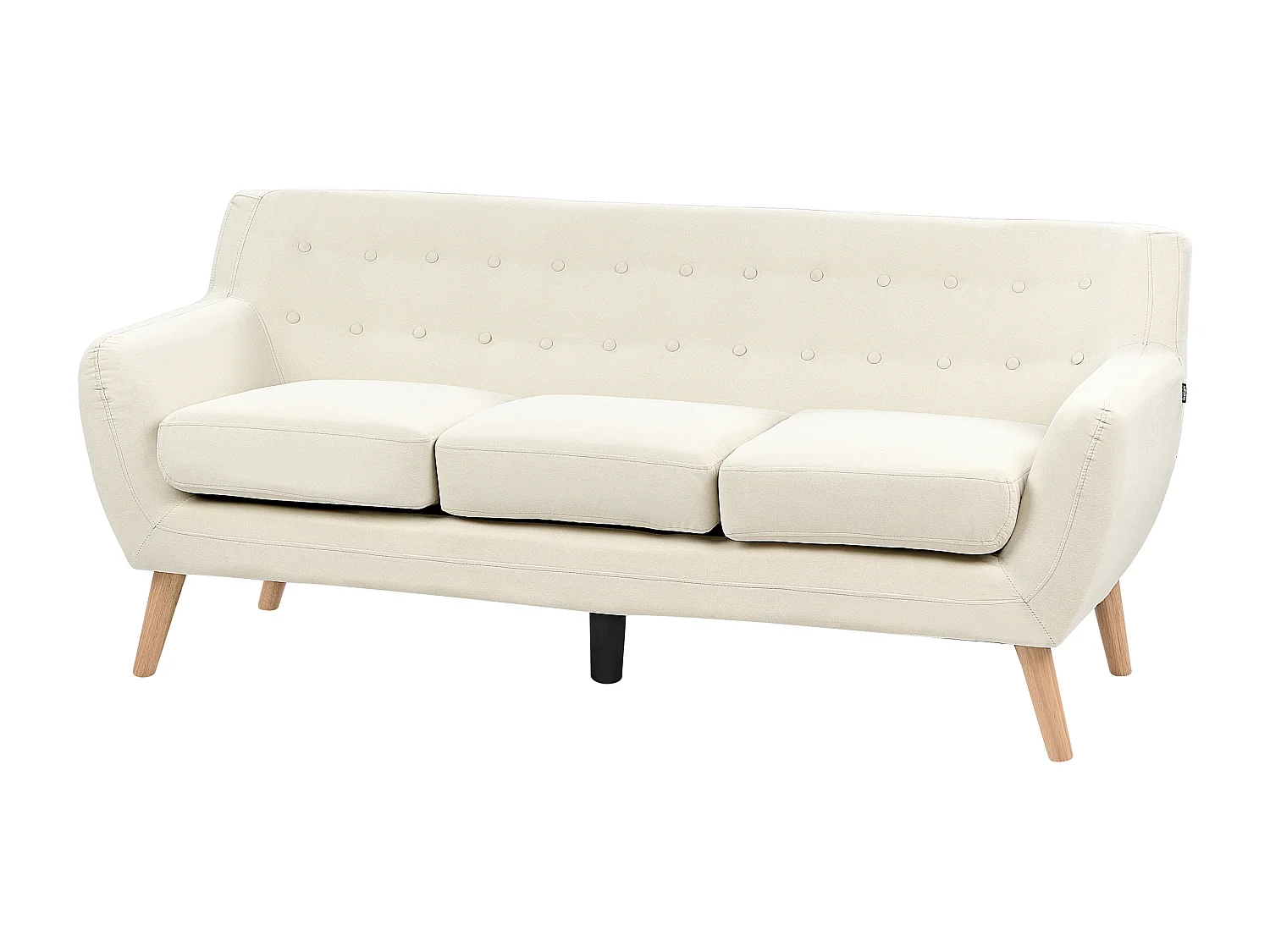 Canapé MOTALA Tissu Beige clair 3 places