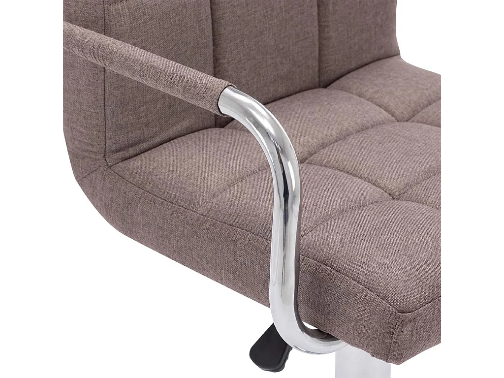 Chaises de bar lot de 2 taupe tissu