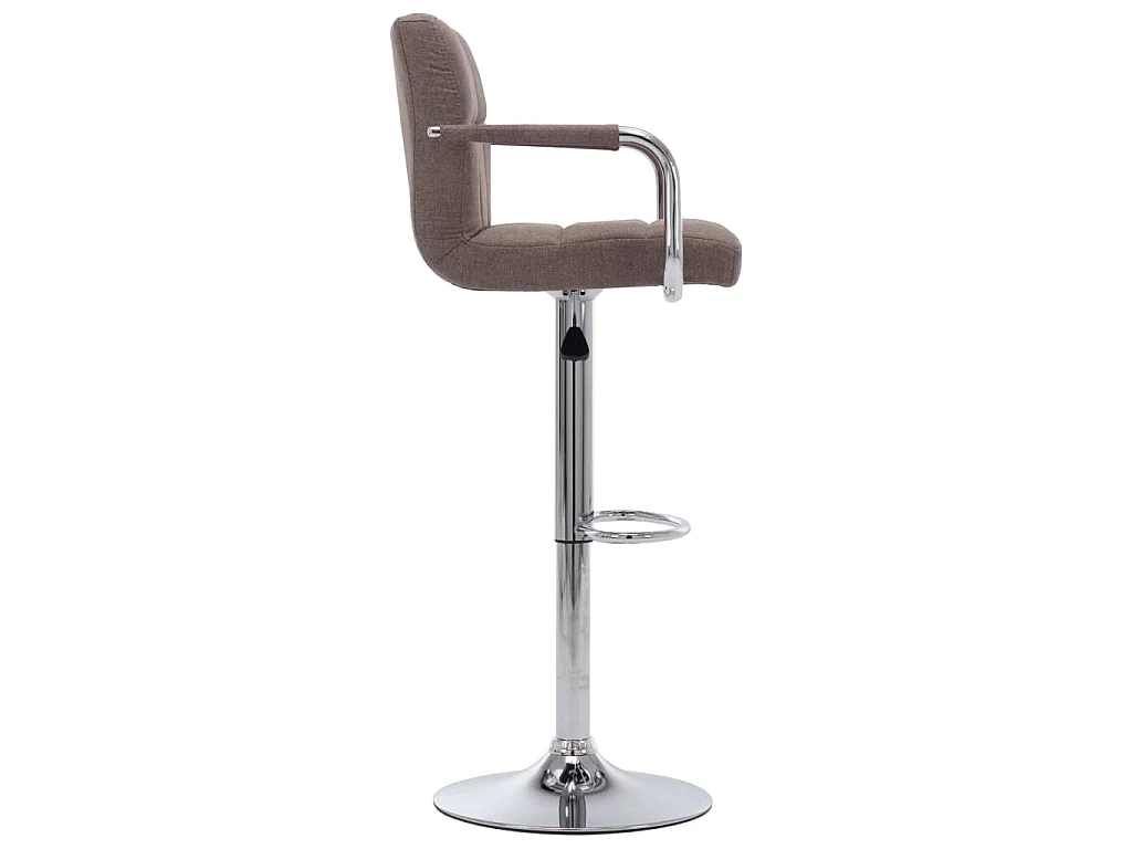 Chaises de bar lot de 2 taupe tissu