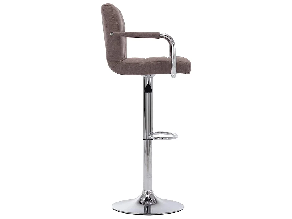 Chaises de bar lot de 2 taupe tissu