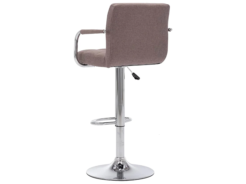 Chaises de bar lot de 2 taupe tissu