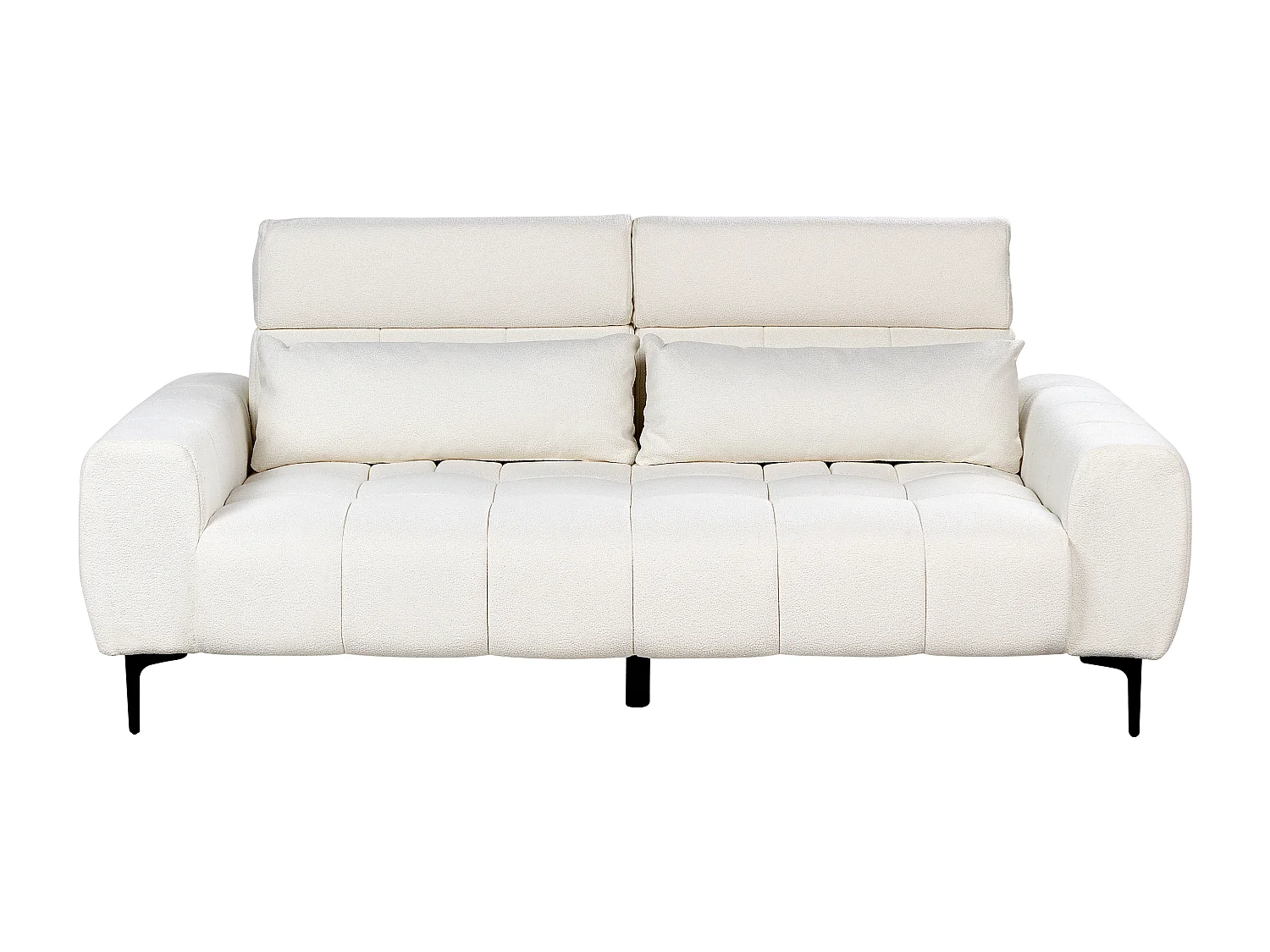 Canapé 3 places VEGAMO Bouclé Blanc