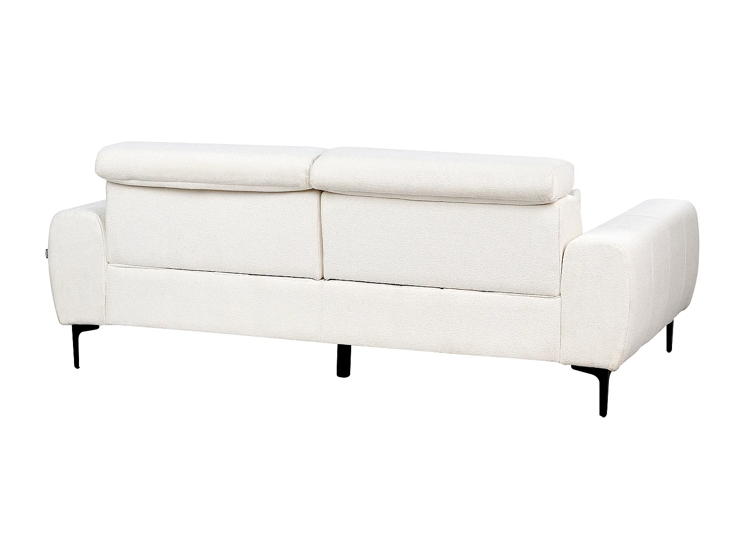 Canapé 3 places VEGAMO Bouclé Blanc