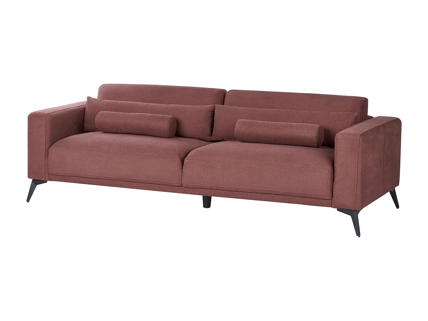 Sofa ANGE Stoff Burgunderrot 3-Sitzer