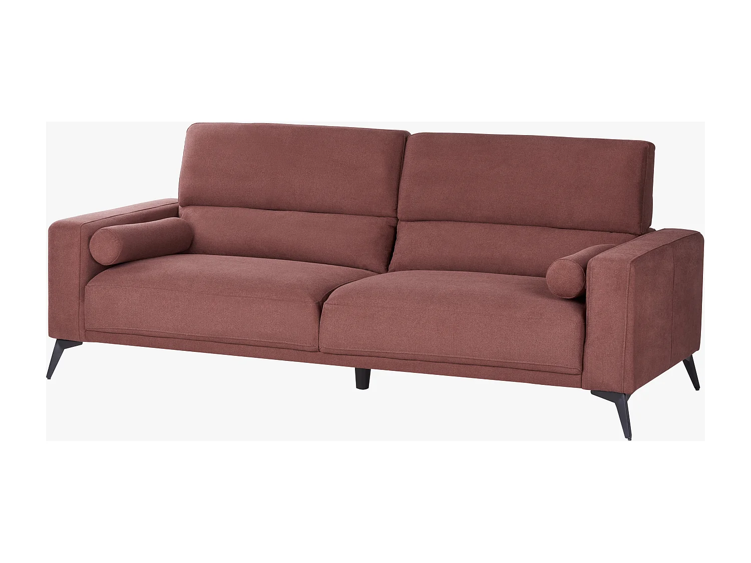 Sofa ANGE Stoff Burgunderrot 3-Sitzer