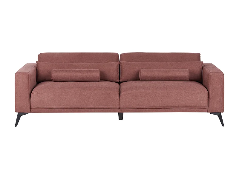 Sofa ANGE Stoff Burgunderrot 3-Sitzer