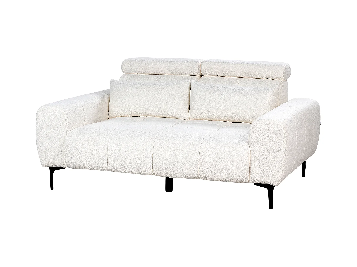 Sofa VEGAMO Boucle Biały dla 2 osób