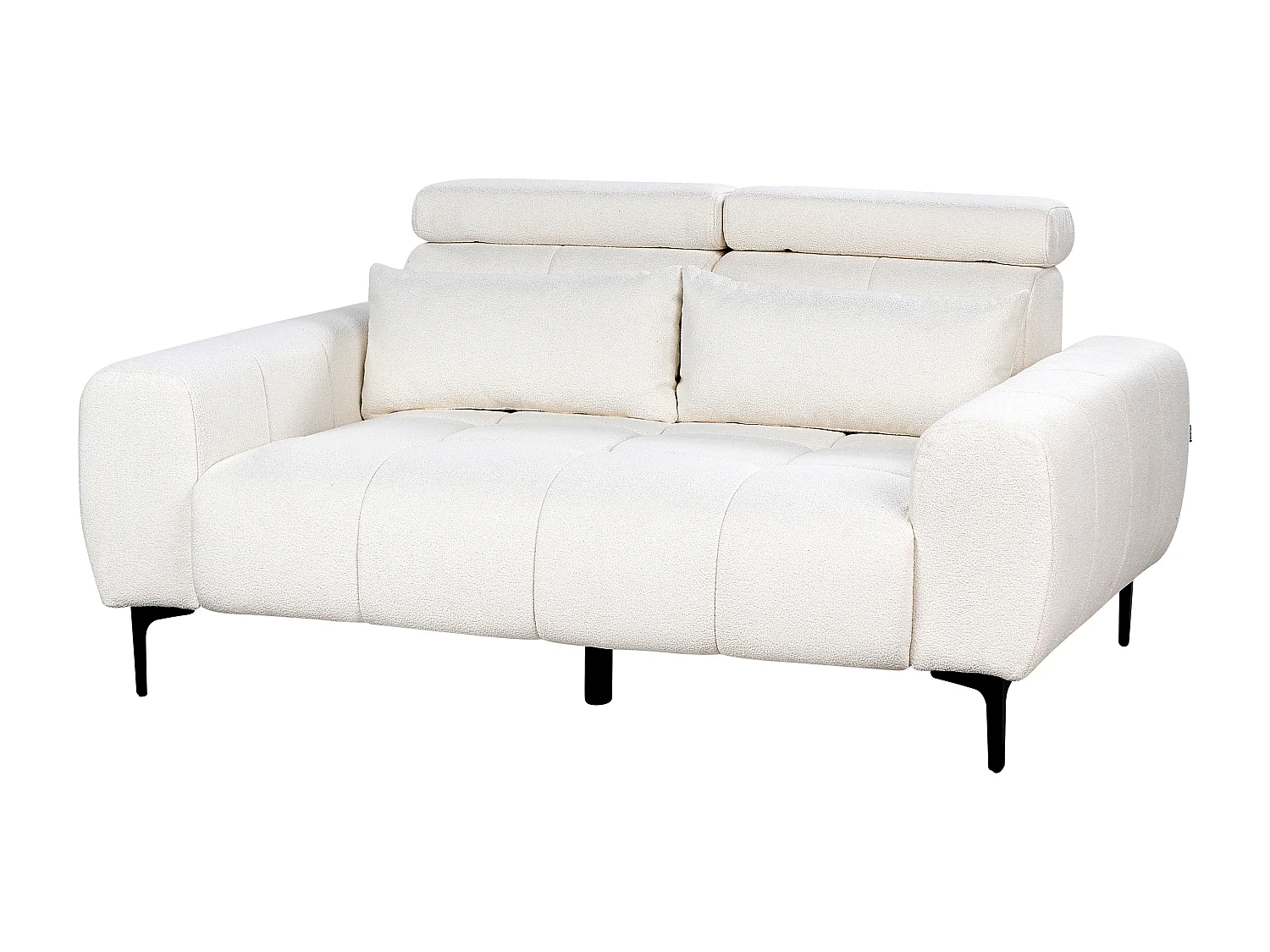 Sofá VEGAMO Bouclé Branco 2 lugares