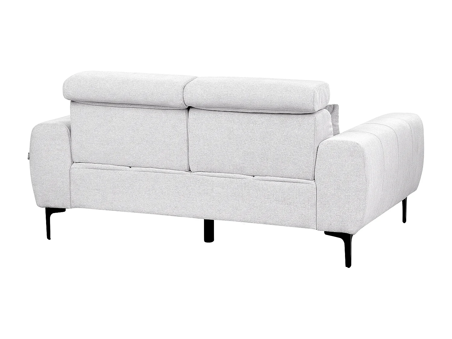 2-Sitzer Sofa Stoff grau Rückenlehne & Kopfteil verstellbar mit Kissen Vegamo