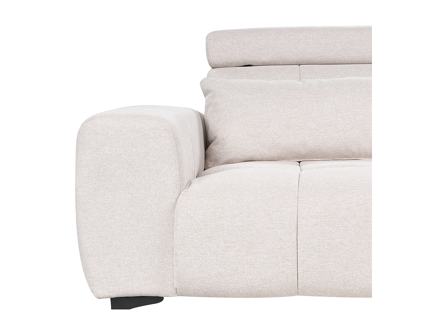 2-Sitzer Sofa Stoff beige Rückenlehne & Kopfteil verstellbar mit Kissen Vegamo
