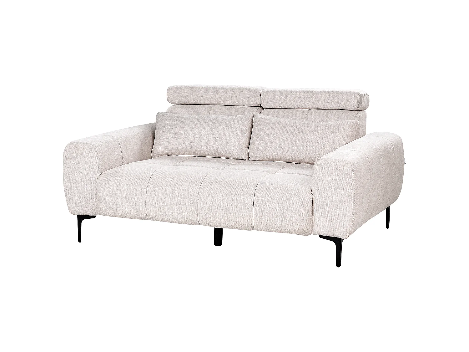 Sofa VEGAMO Stoff Beige 2-Sitzer