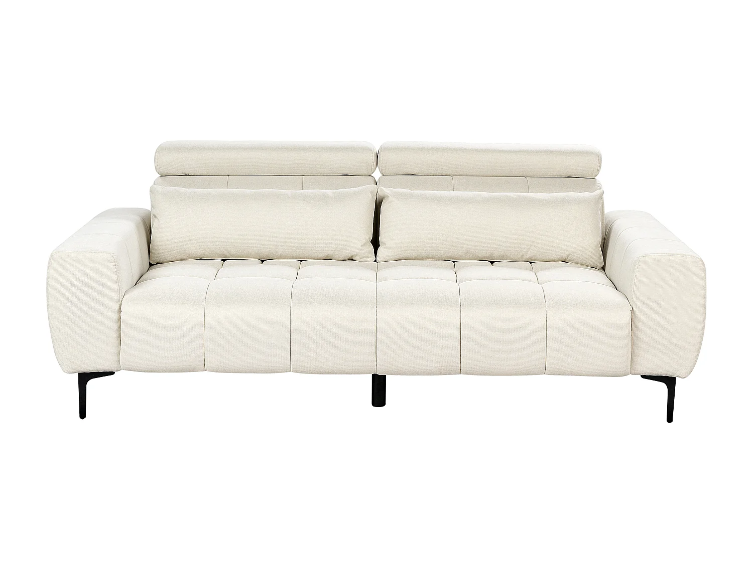 Sofá VEGAMO Tecido Creme claro 3 lugares