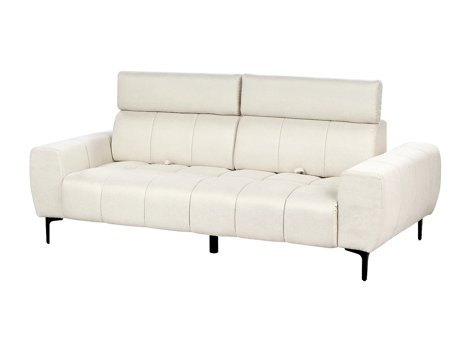 Sofá VEGAMO Tecido Creme claro 3 lugares