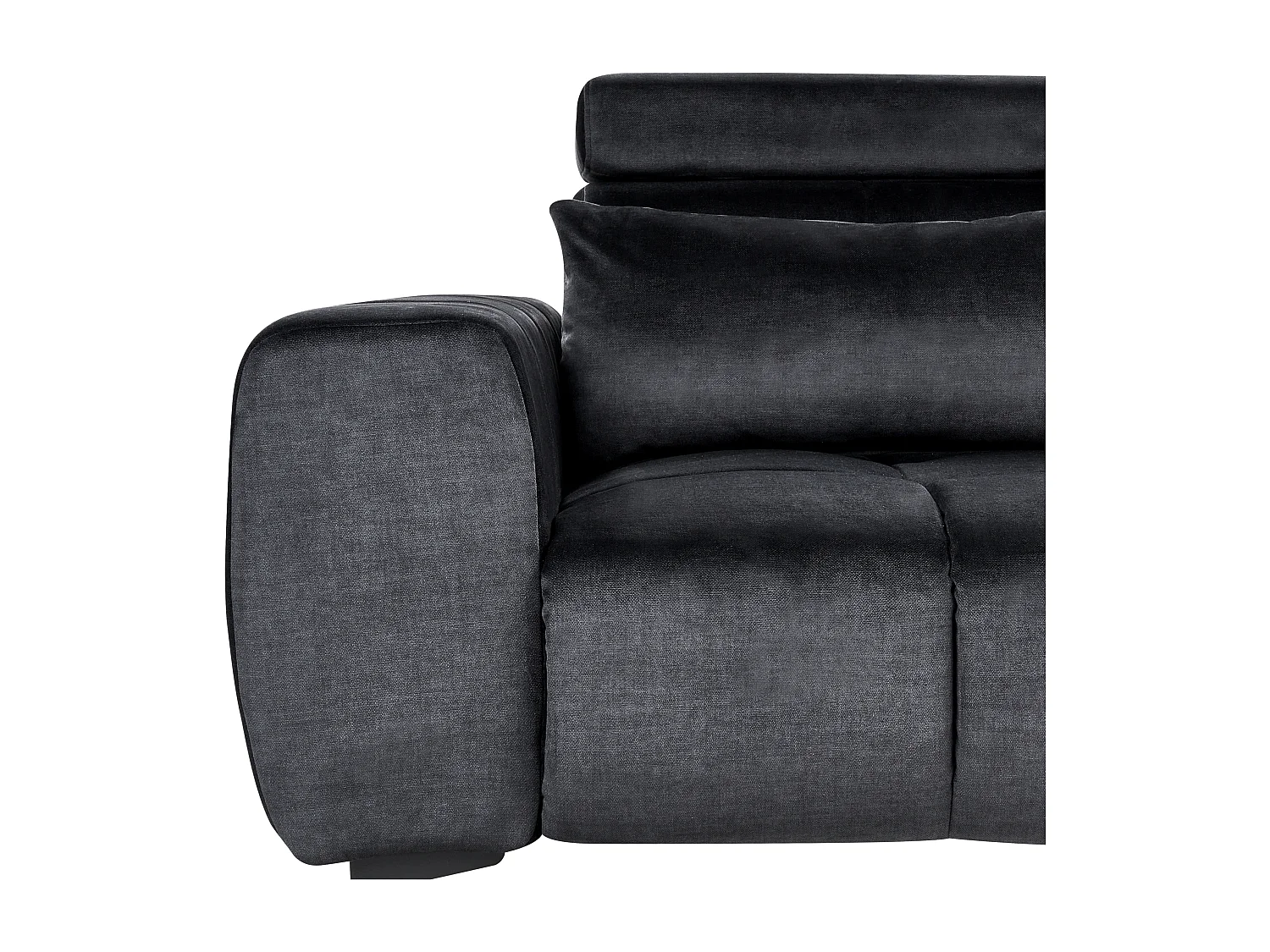 Sofa VEGAMO Samtstoff Schwarz 2-Sitzer