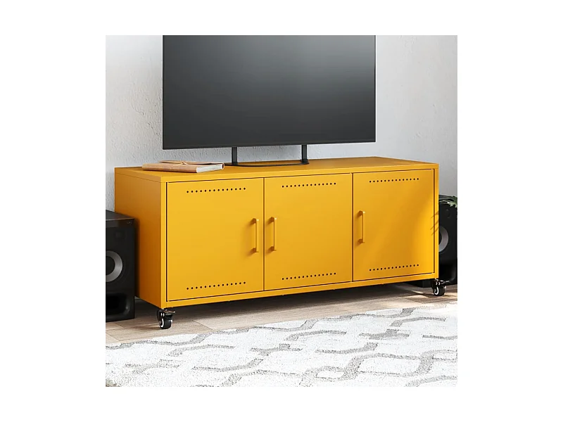 TV-Schrank Senfgelb 100,5x39x43,5 cm Stahl