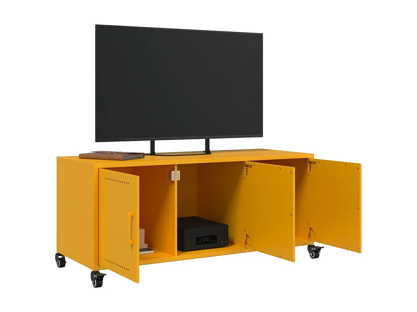 Mobile TV Giallo Senape 100,5x39x43,5 cm in Acciaio