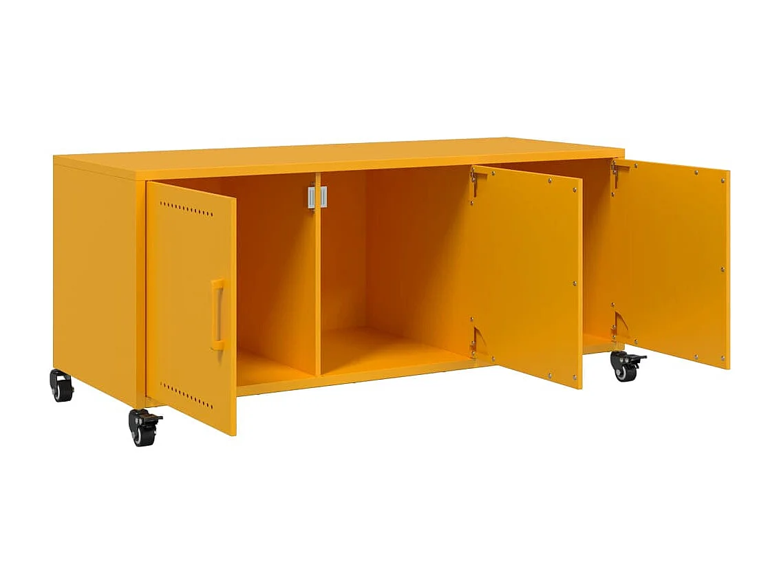 Mobile TV Giallo Senape 100,5x39x43,5 cm in Acciaio